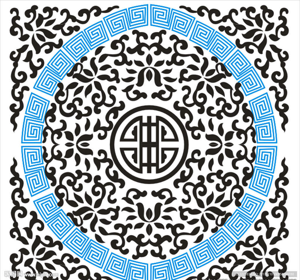 藏式家俱图案 手绘线描图