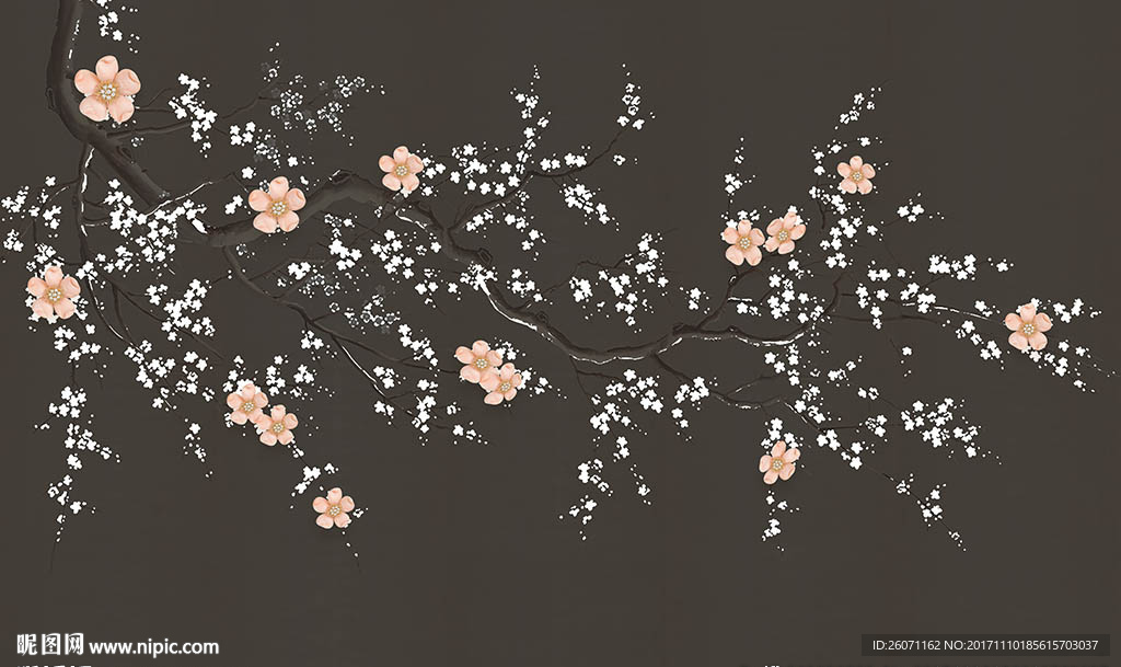 梅花珠宝背景墙