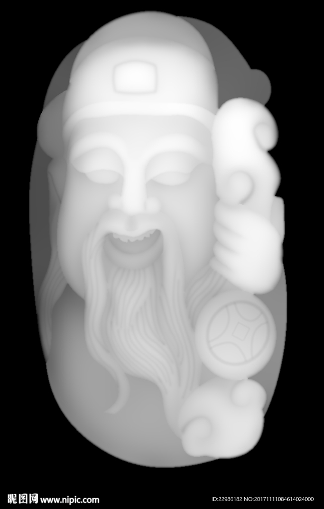 达摩浮雕精雕灰度