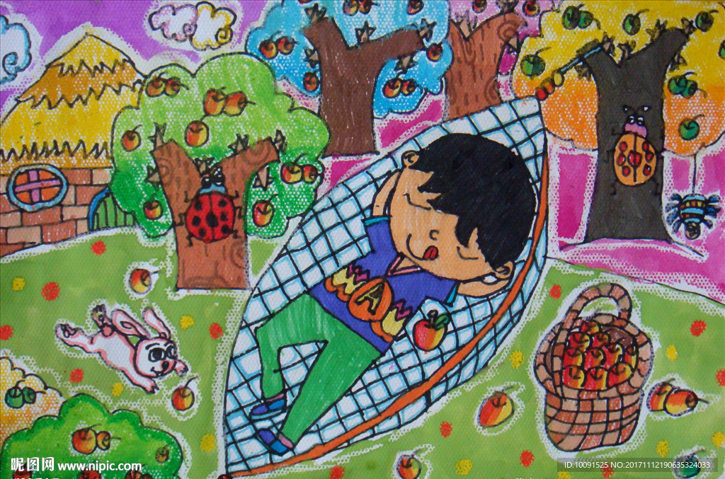 摇篮儿童画 卡通画