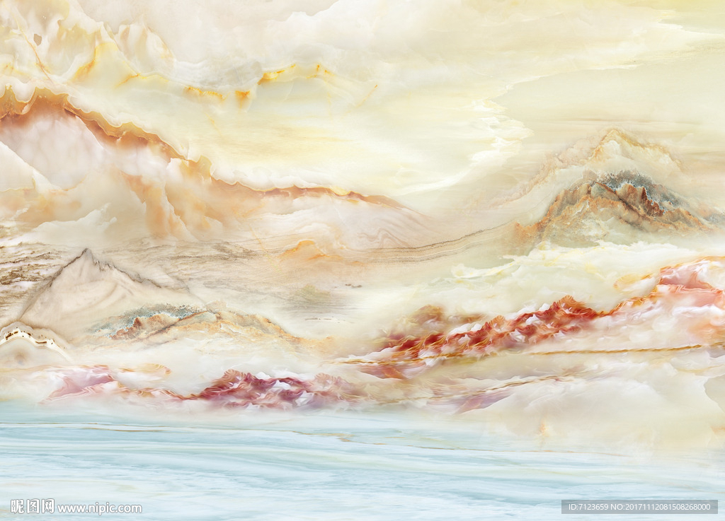 大理石山水海阔天空