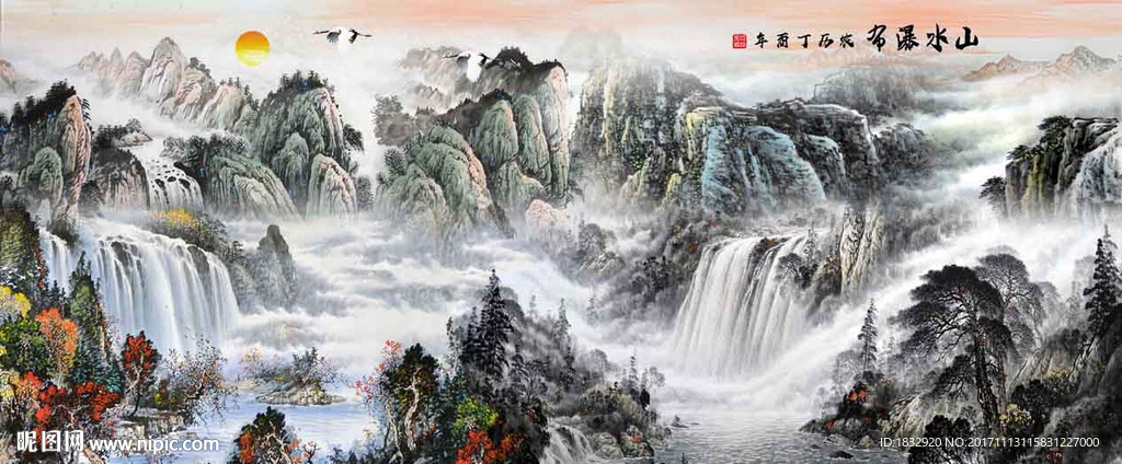 瀑布图片