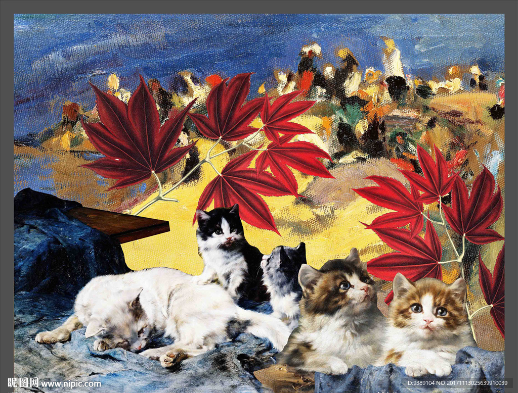动物油画