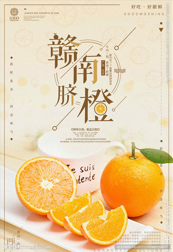 创意版式赣南脐橙海报设计