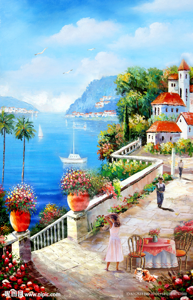 地中海油画