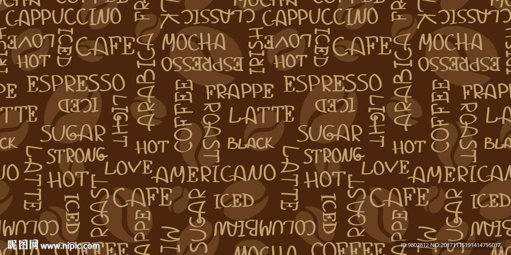 咖啡英文字母背景墙