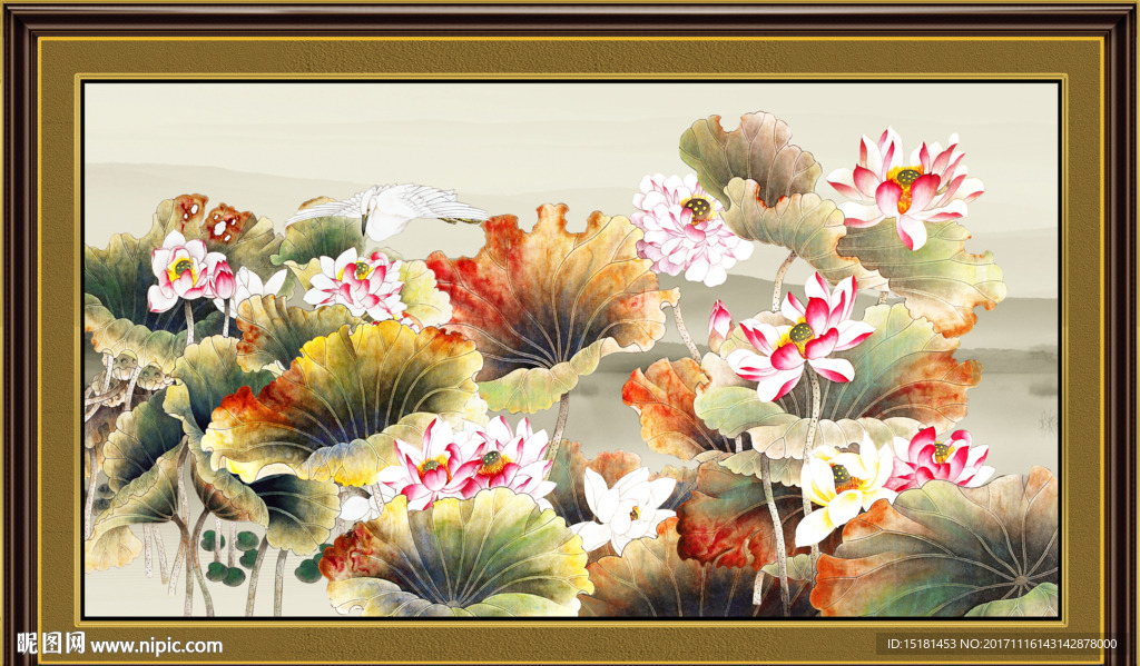 国画荷花