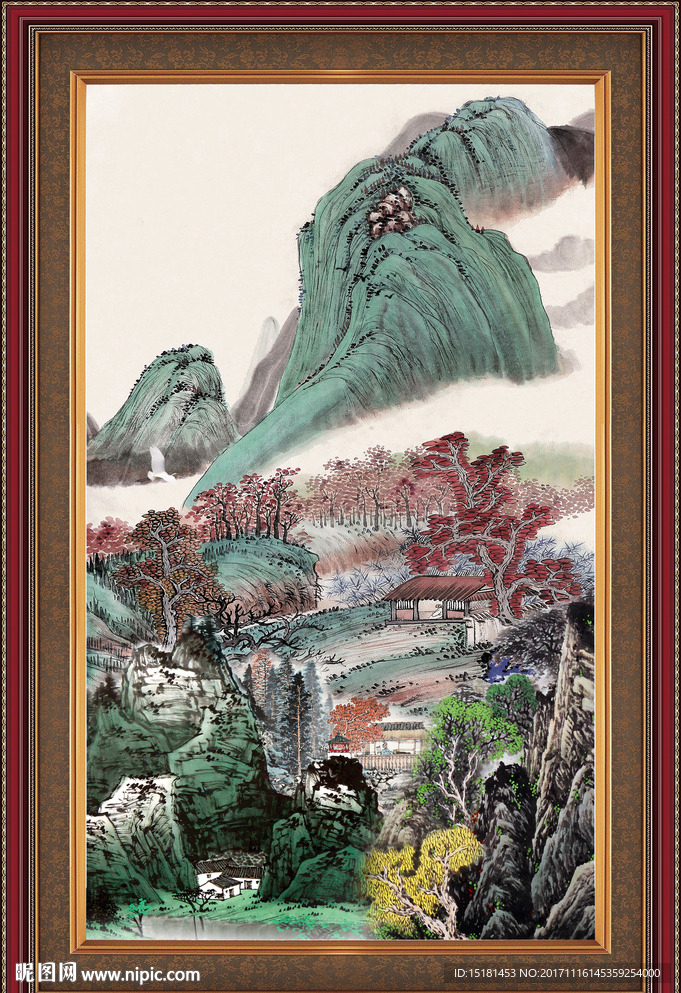 竖幅国画
