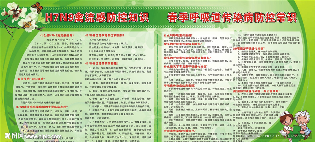 春季健康呼吸道展板
