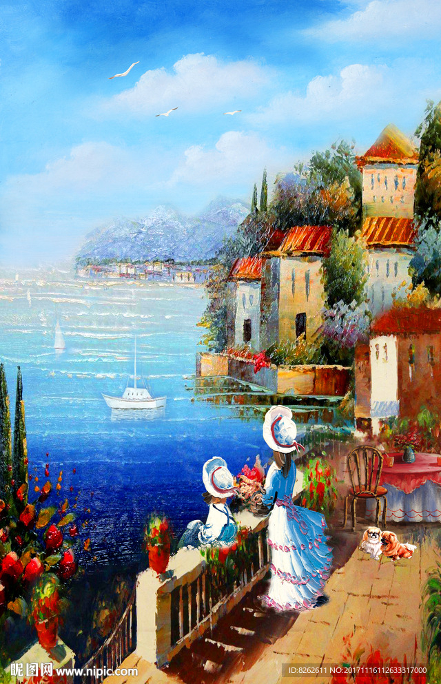 地中海油画