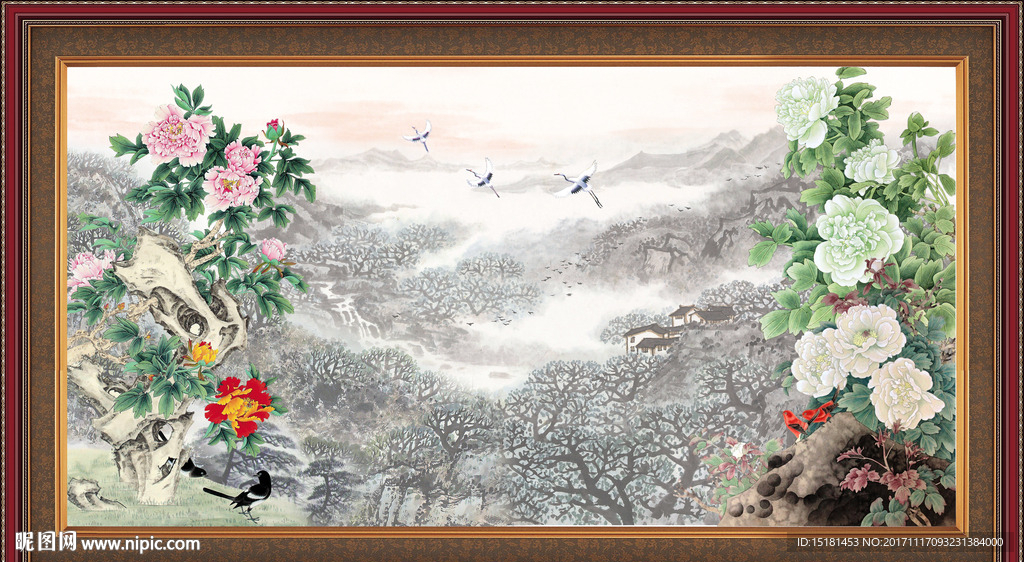国画牡丹