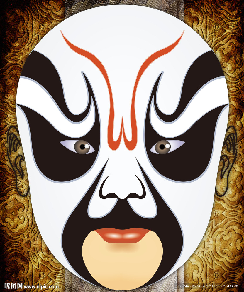 创意中国风京剧戏剧人物脸谱面具