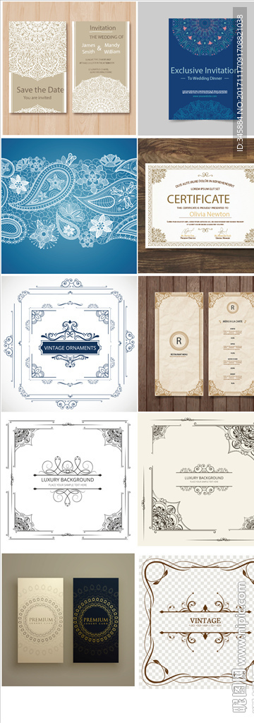 边框底纹花边创意花