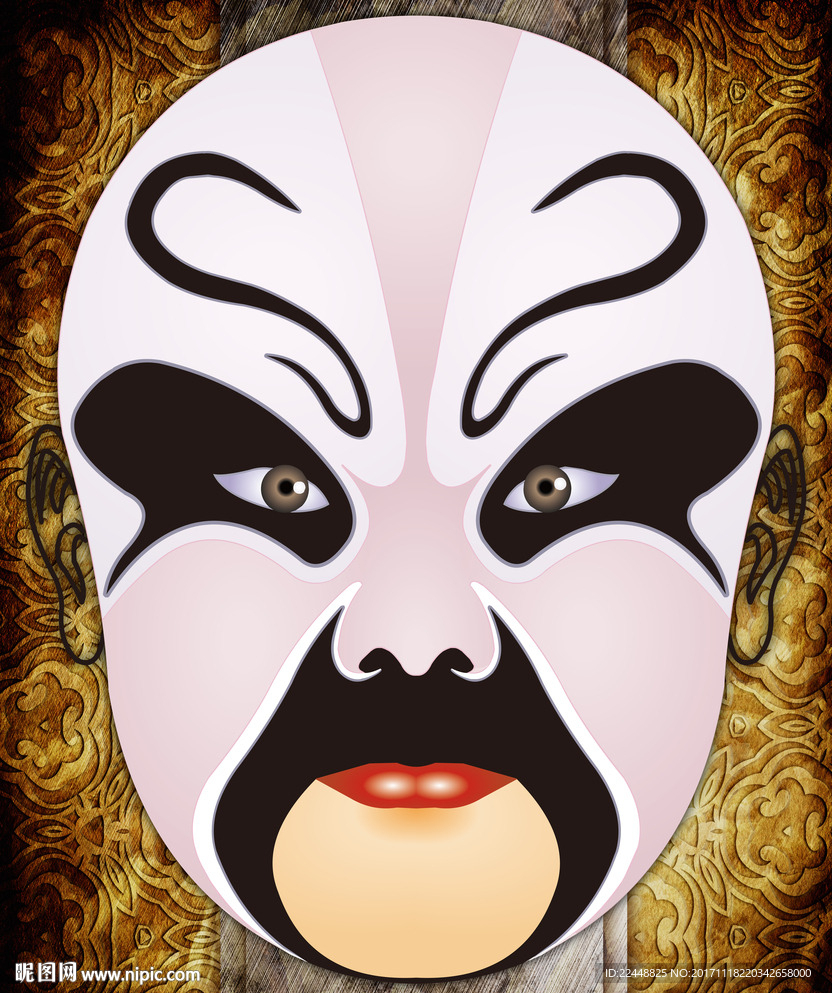 创意中国风京剧戏剧人物脸谱面具