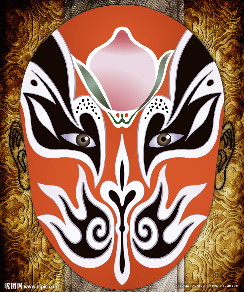 创意中国风京剧戏剧人物脸谱面具