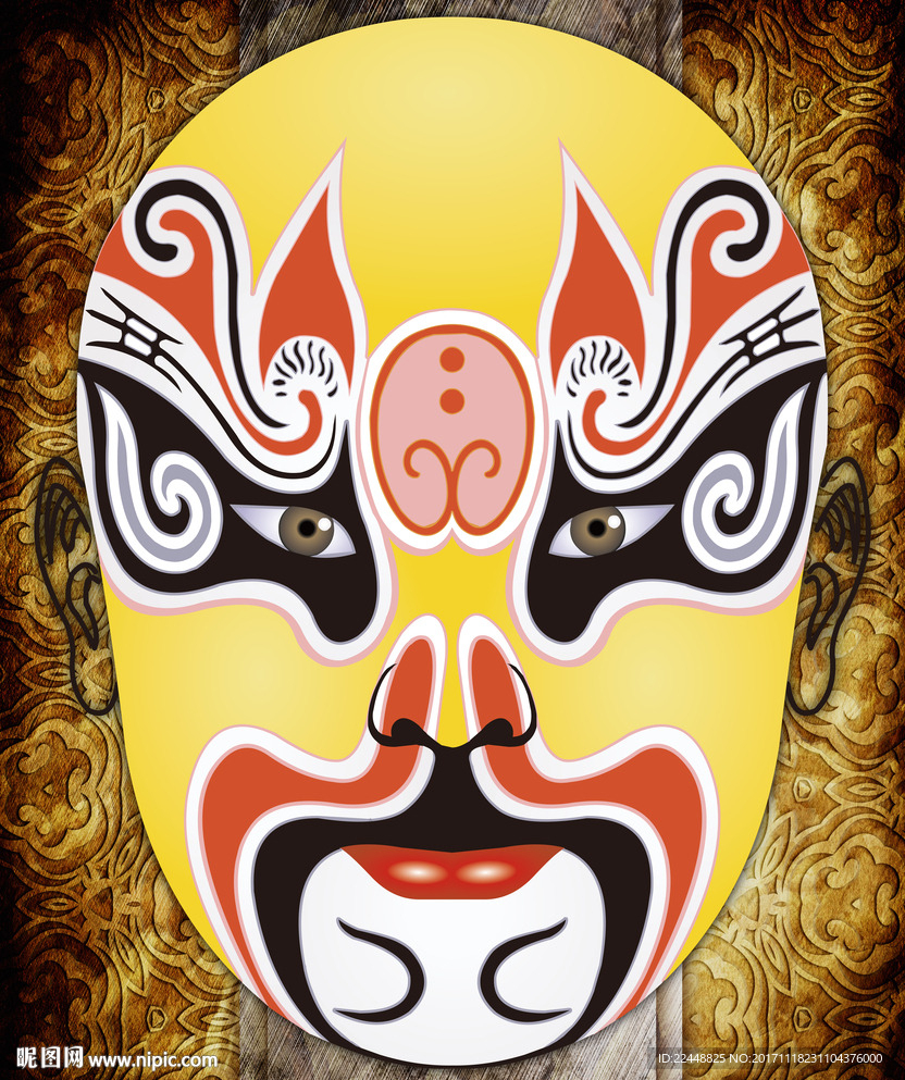 创意中国风京剧戏剧人物脸谱面具