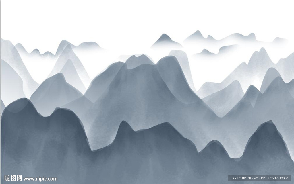 新中式山水背景墙