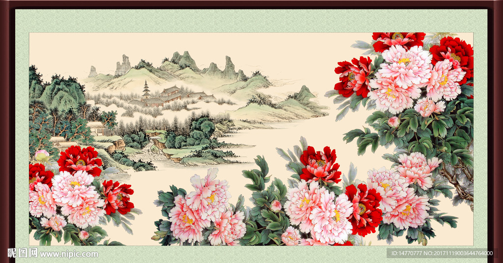 国画牡丹
