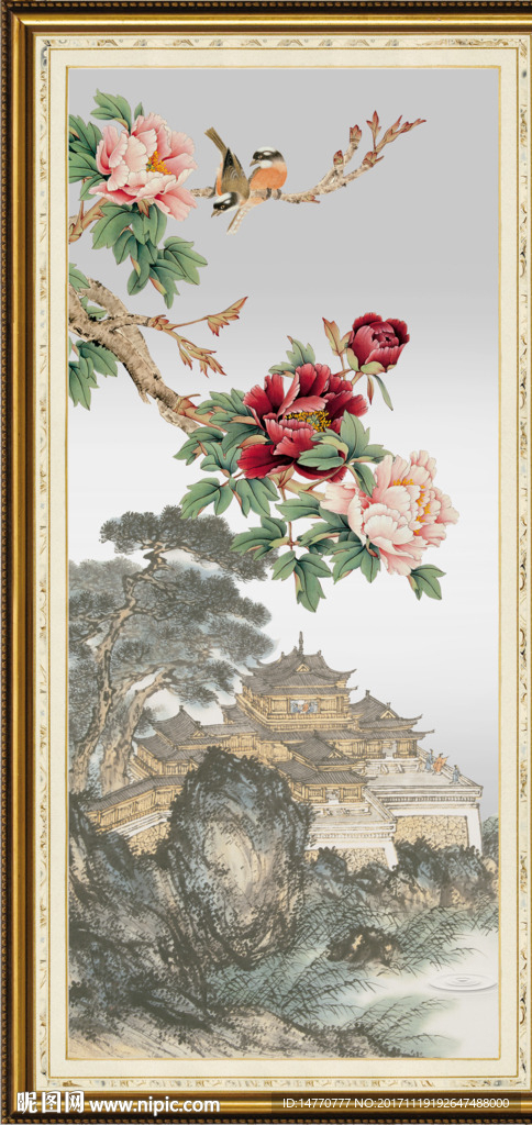 国画牡丹
