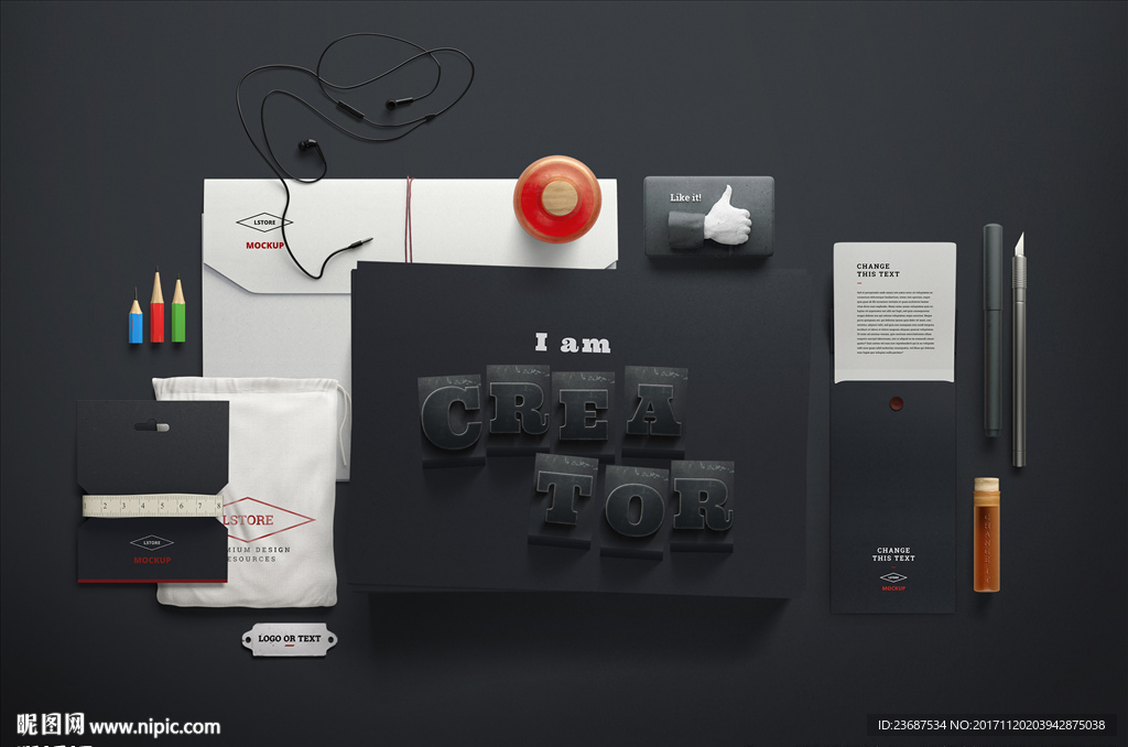 VI样机智能贴图模版