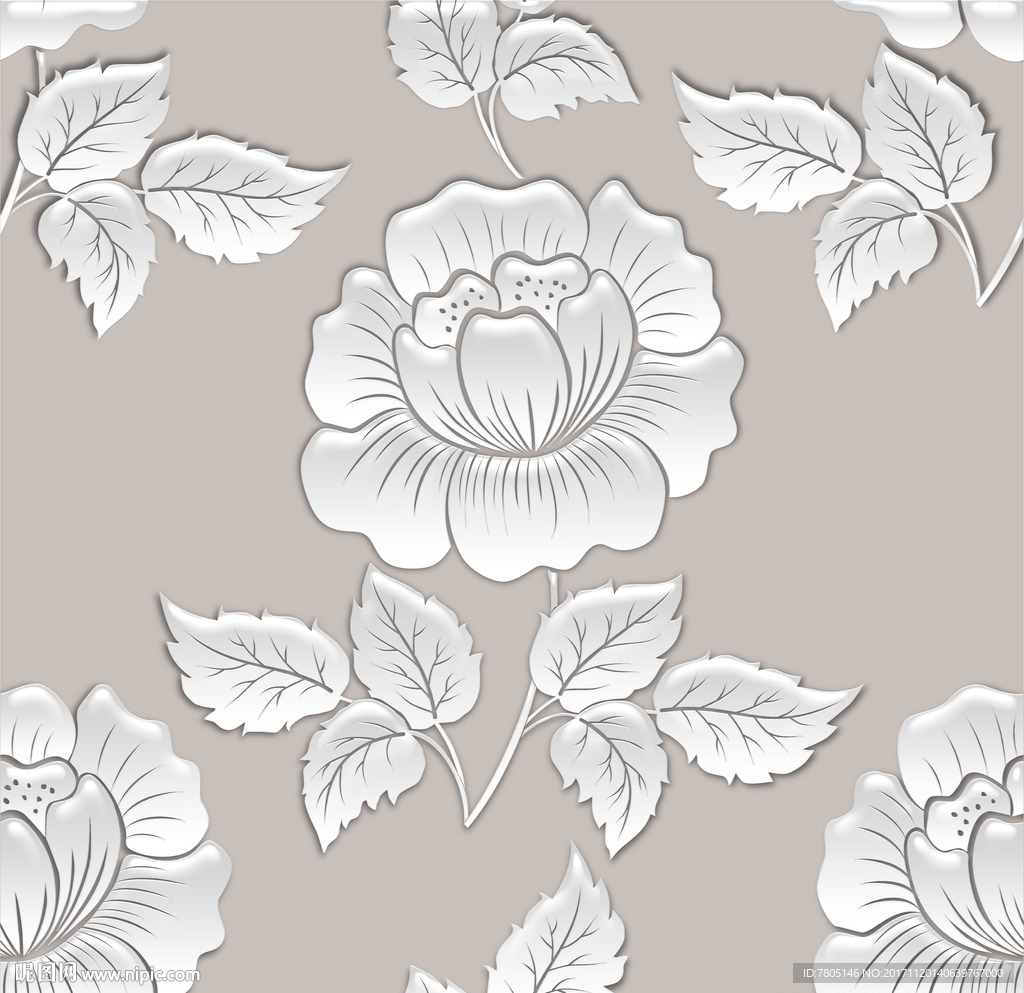 四方连续底纹花朵图片