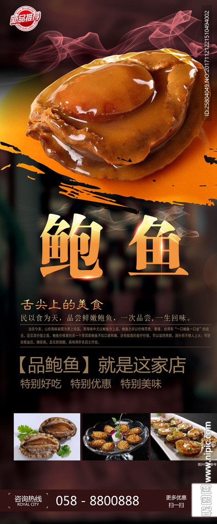 鲍鱼 易拉宝