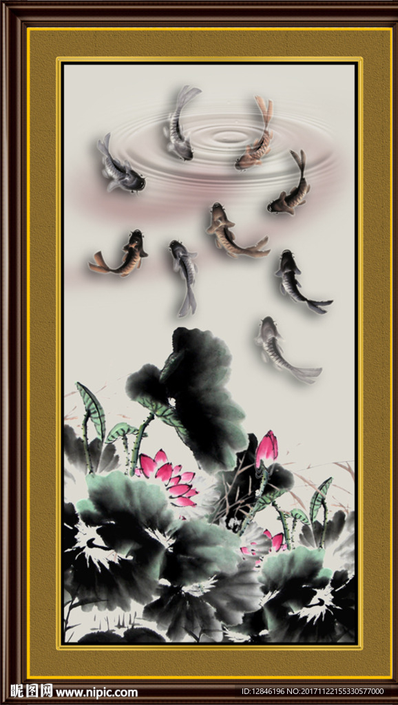 国画荷花
