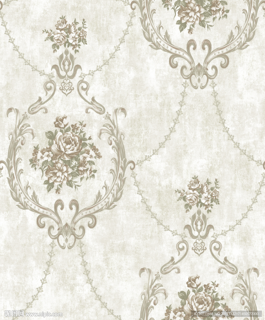 欧式花纹墙纸单元图