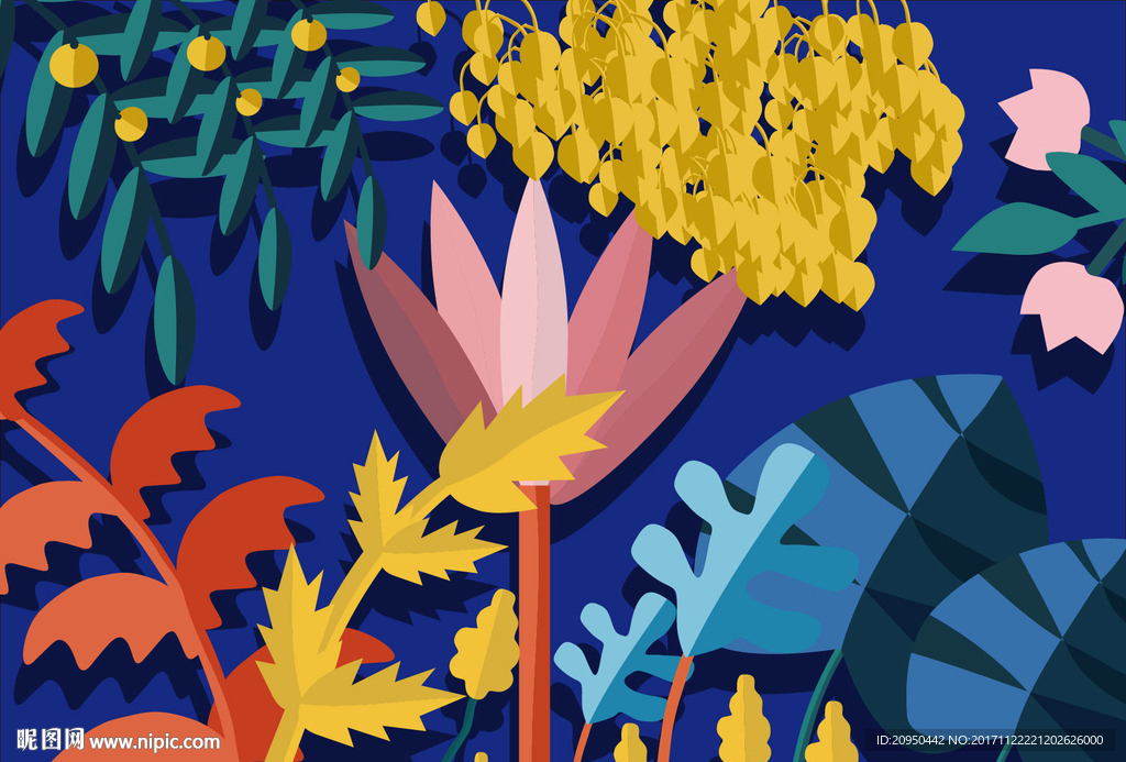 插画 花 矢量