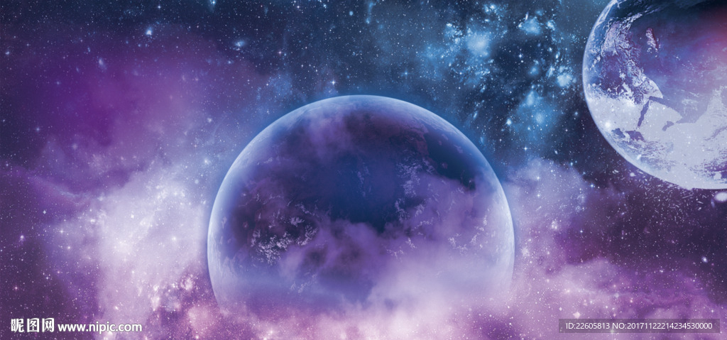 星球婚礼背景大图