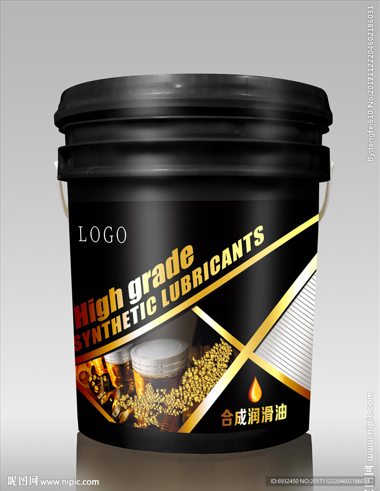 热转印柴油机油桶标设计 模内贴