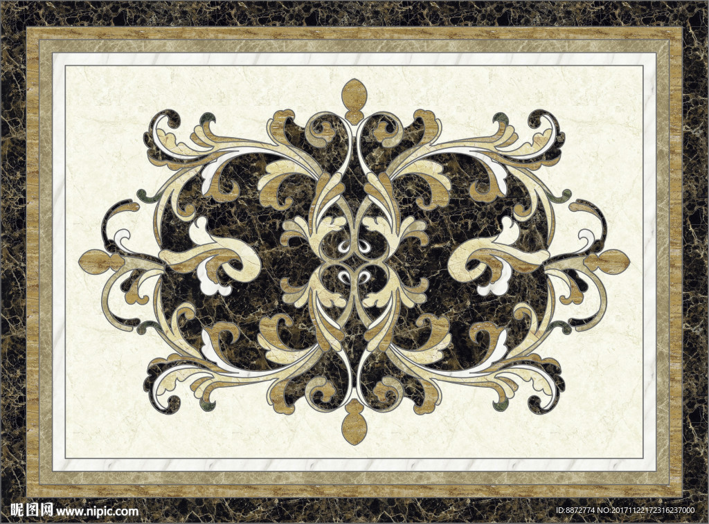 欧式地砖 拼花  高清 无缝