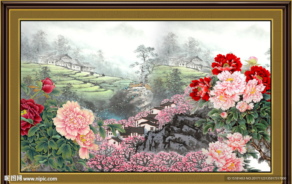 国画牡丹