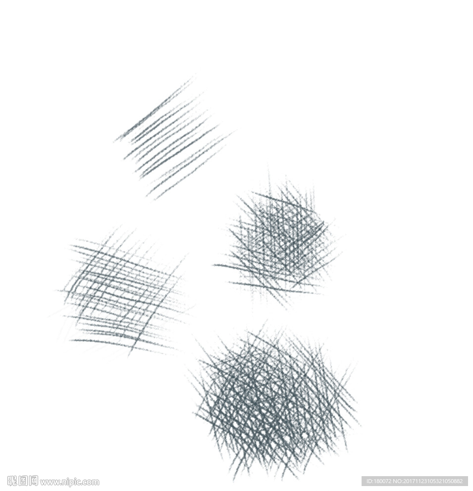 明暗阴影素描短排线条手绘精分层