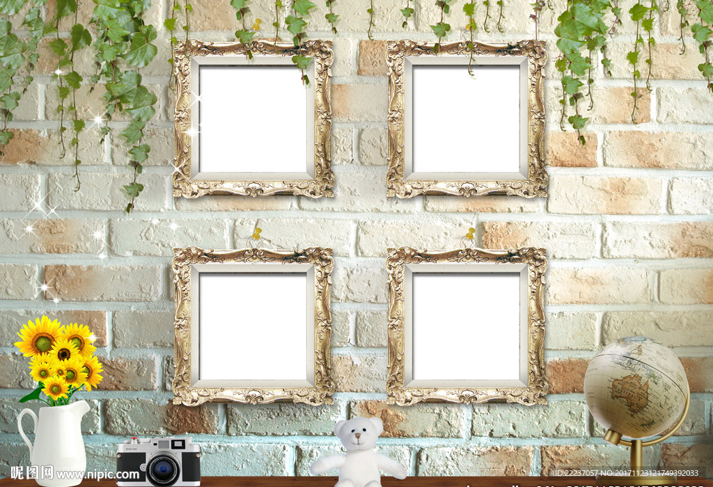 影视墙照片墙影集相框模板
