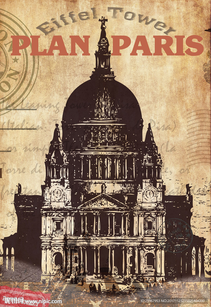 欧式建筑装饰画