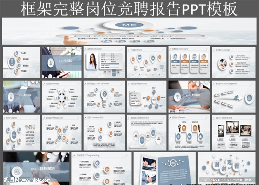 应聘求职岗位竞聘报告PPT模板