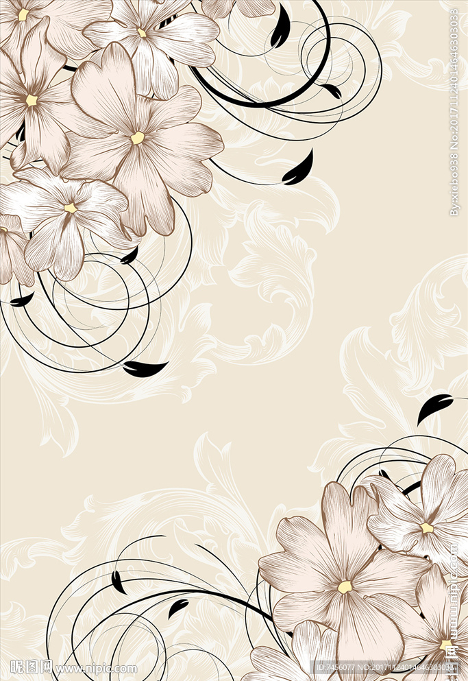 复古花纹花藤玄关过道