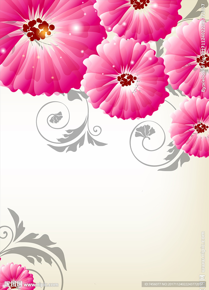 唯美花瓣花朵玄关过道