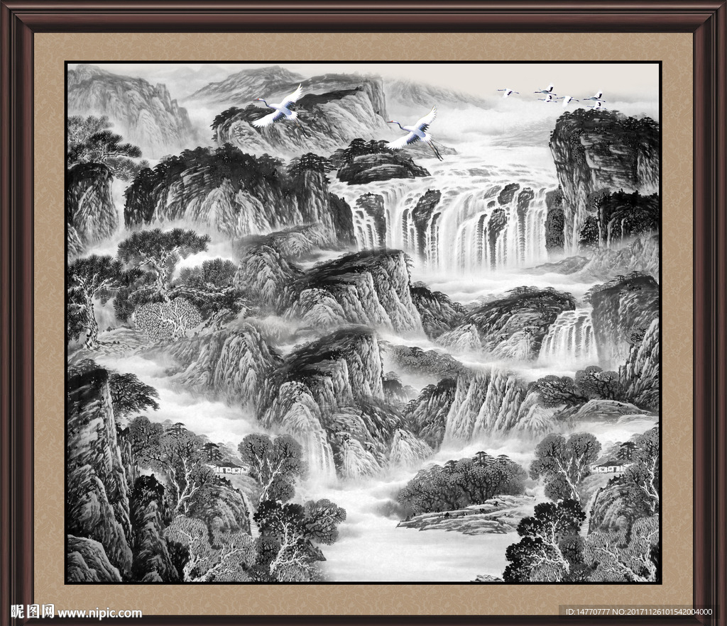 水墨山水画