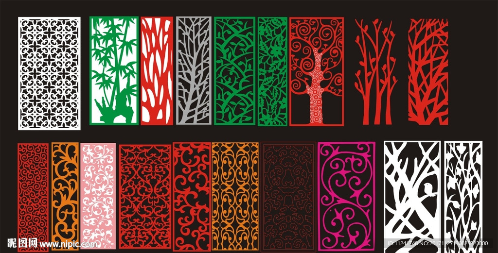 屏风 中式屏风 镂空隔断 PV