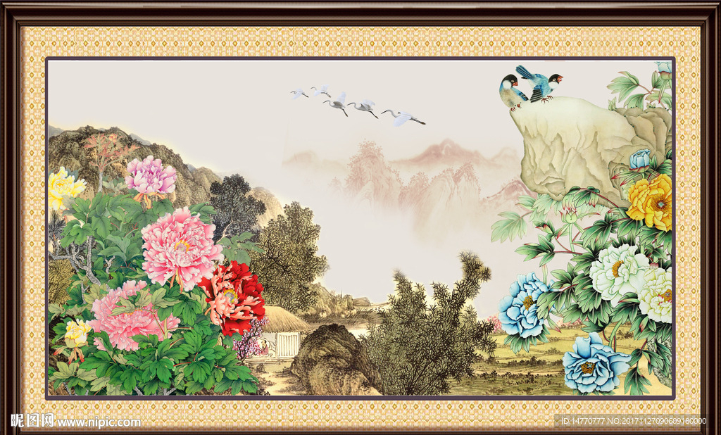国画牡丹