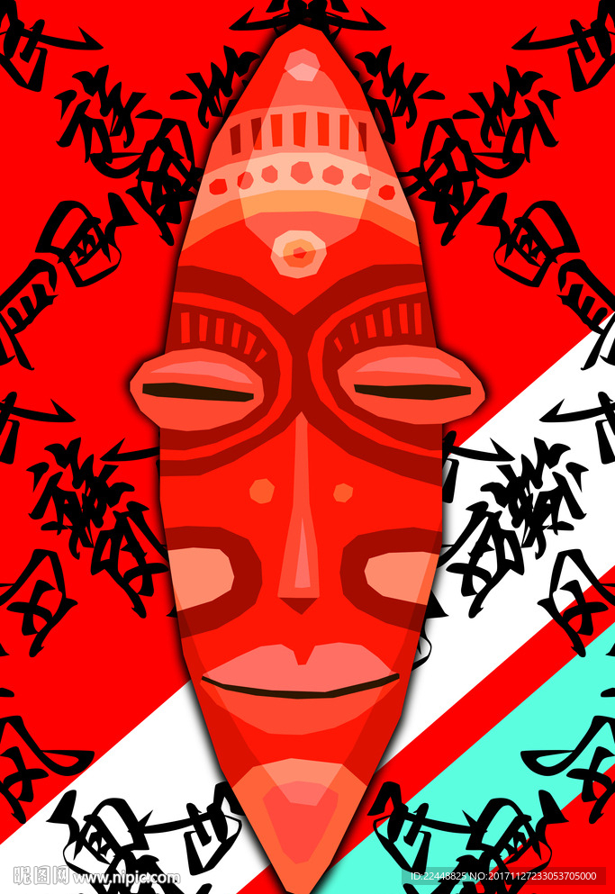 超巨大异域风情民族风长型面具