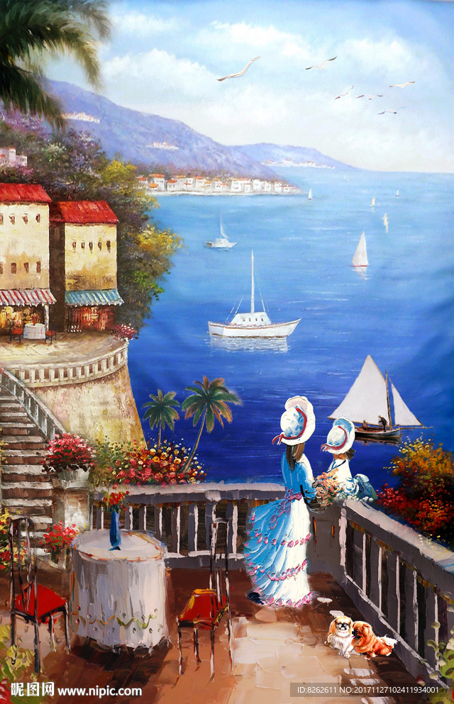 地中海油画