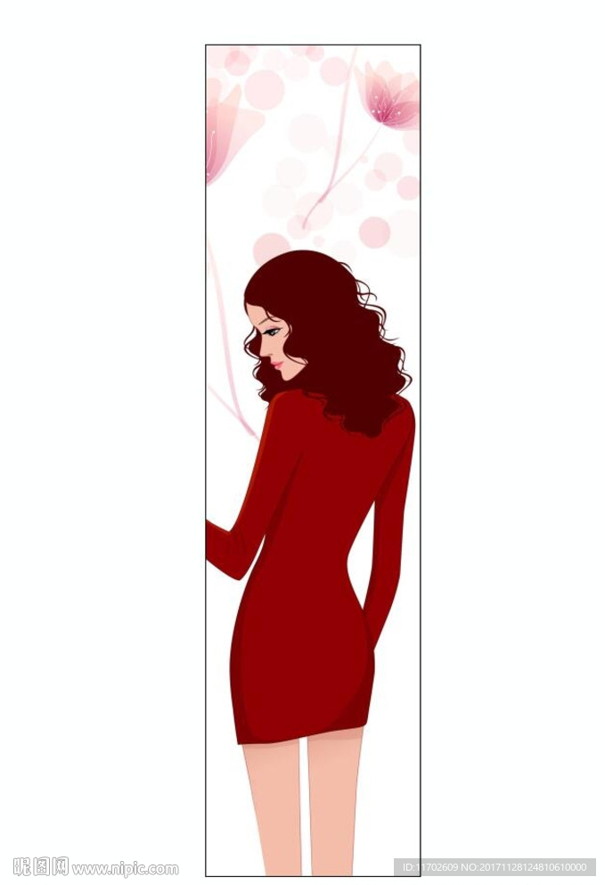 人 美女 高清印刷路径矢量图