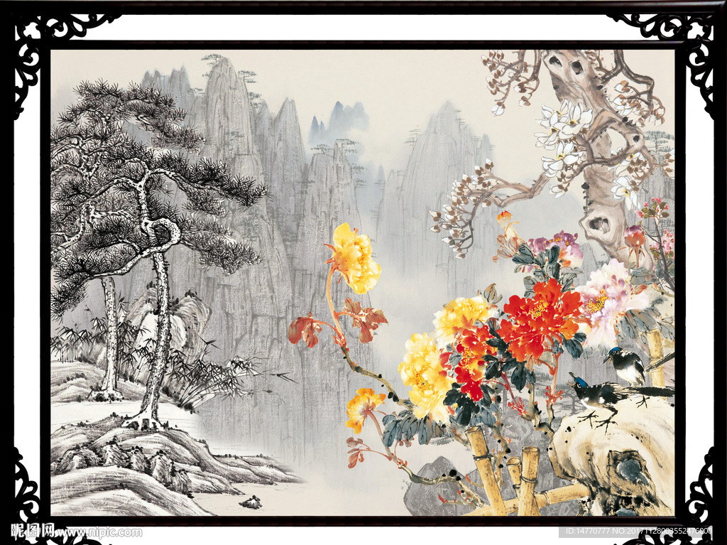 国画牡丹
