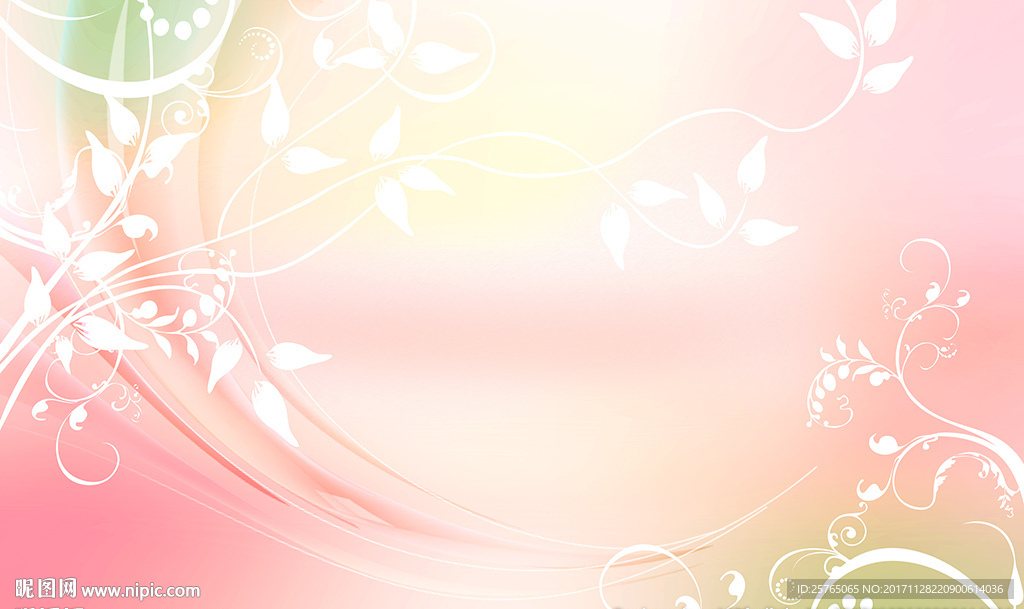 梦幻花藤电视背景墙