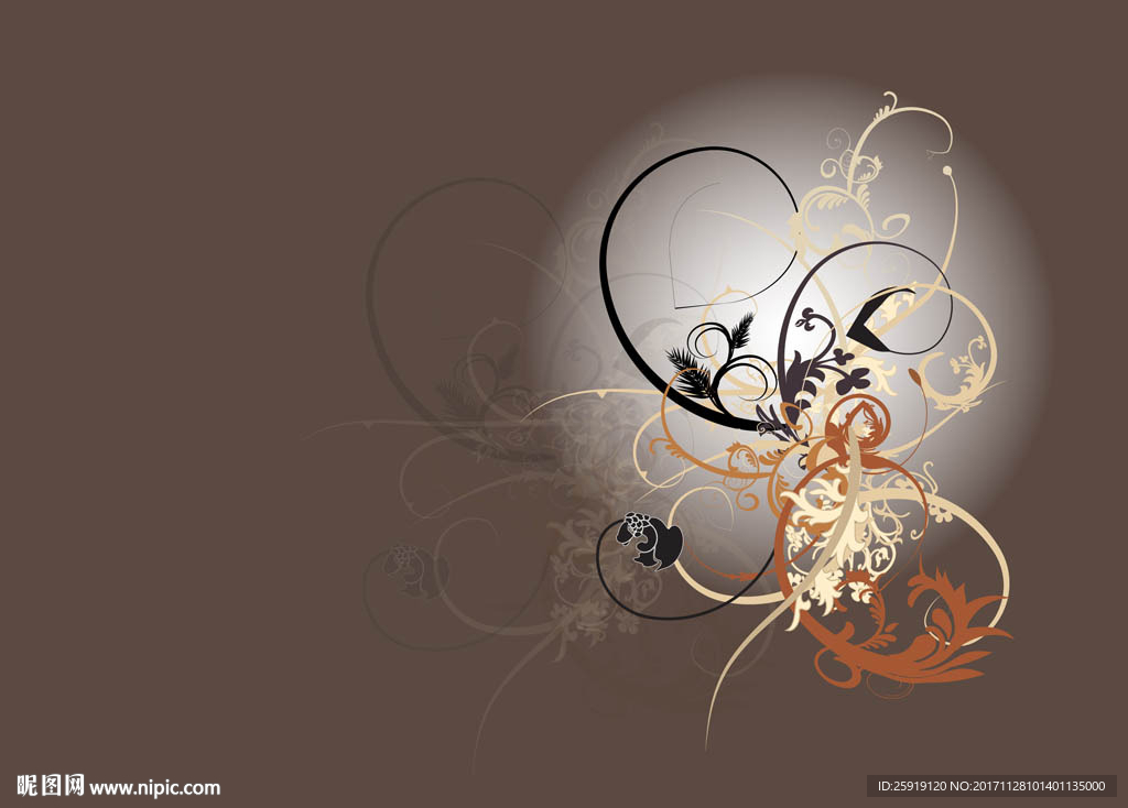 高端欧式古典花纹底纹海报图案