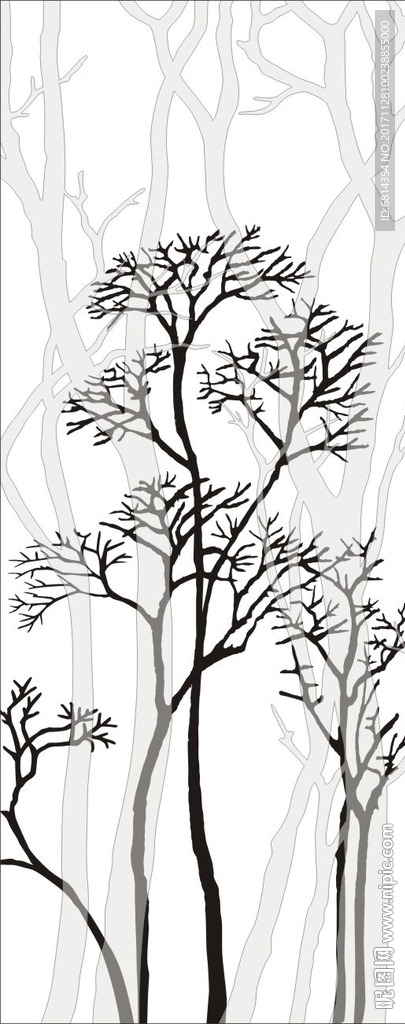 黑白树 抽象树