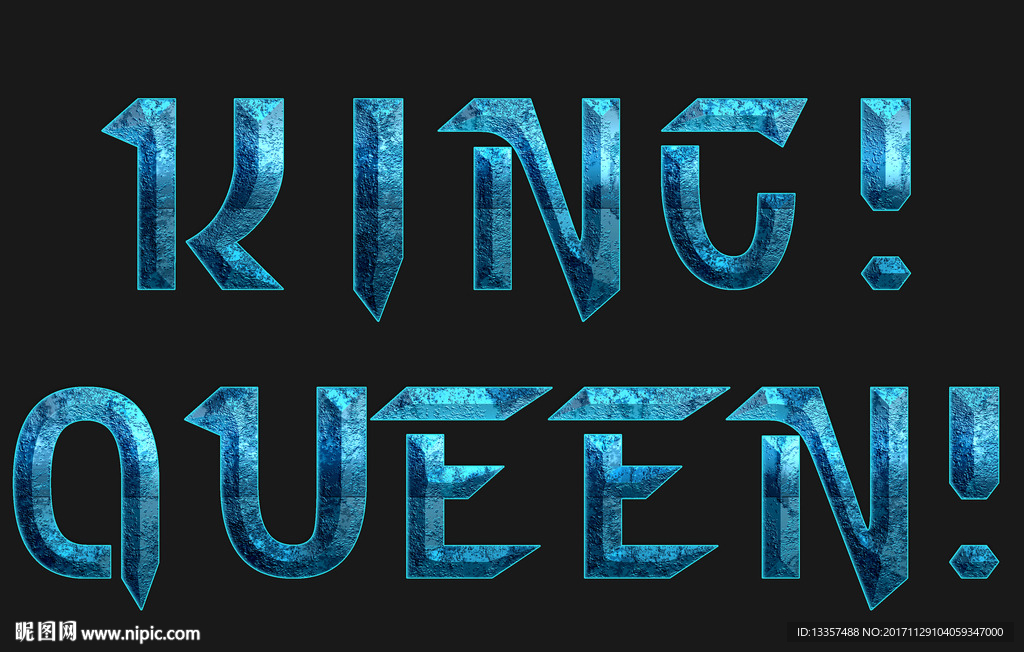 游戏文字KING QUEEN
